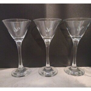Grey Goose Crystal Martini Glasses Set of 3